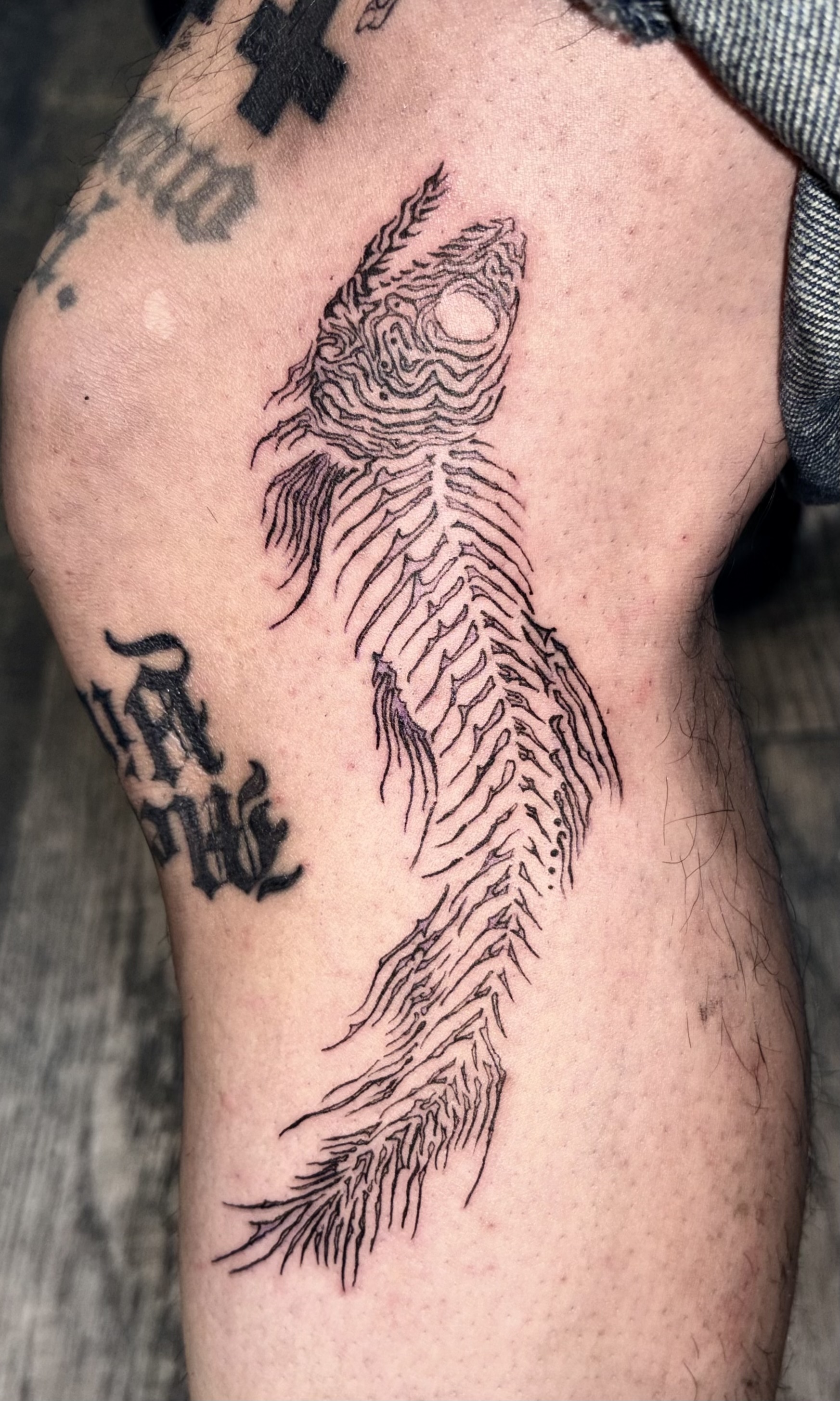 足に魚の骨タトゥーbyRYOKU